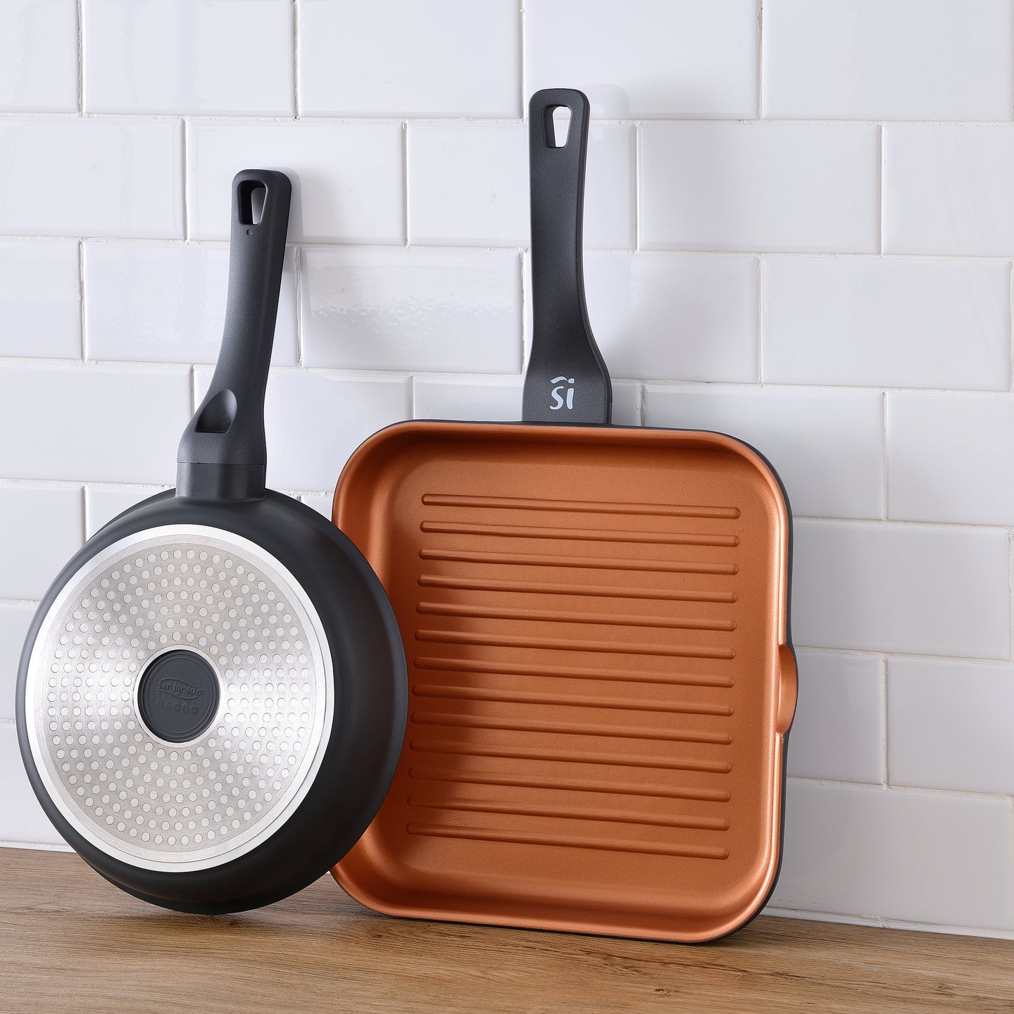 Batería de cocina San Ignacio de aluminio fundido 9 piezas - Bronze (3)